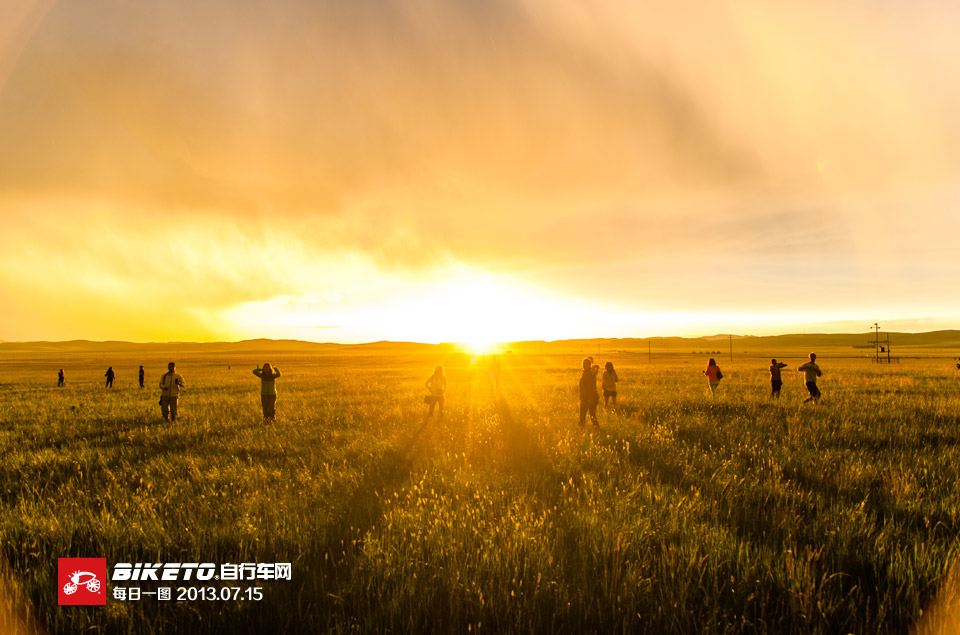 草原日落 草原日落