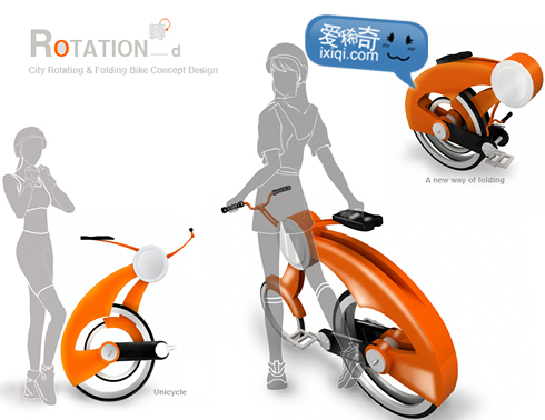 &ldquo;ת&rdquo;~�����۵����г�(Rotation&ndash;a city folding bike)