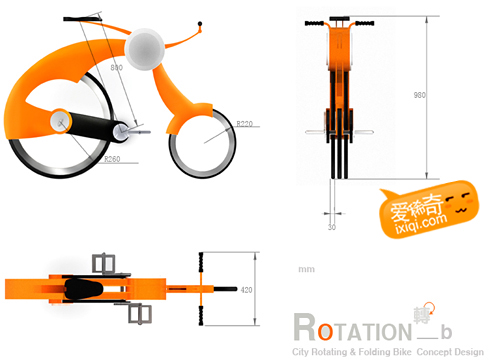 &ldquo;ת&rdquo;~�����۵����г�(Rotation&ndash;a city folding bike)