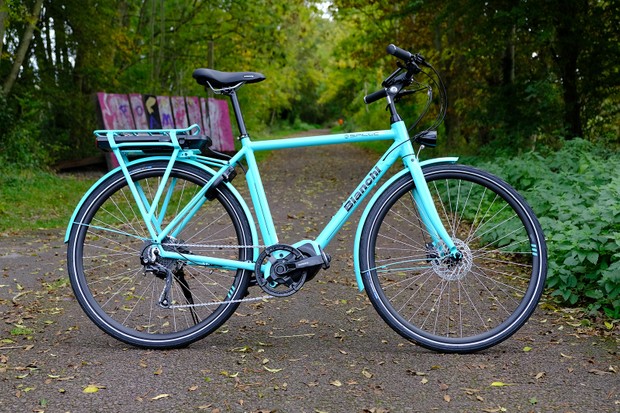 Bianchi E-Spill 豪华酒店 Bianchi E-Spillo 豪华电动自行车的包装照片