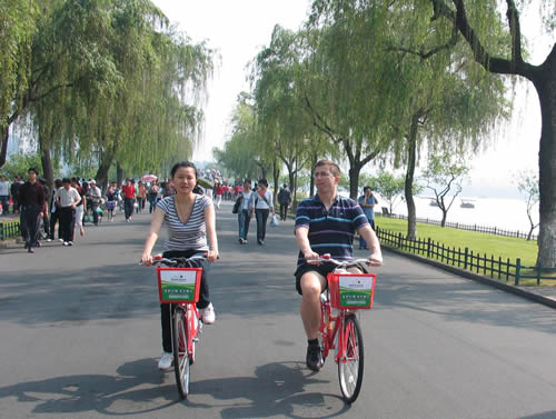 杭州自行车道...