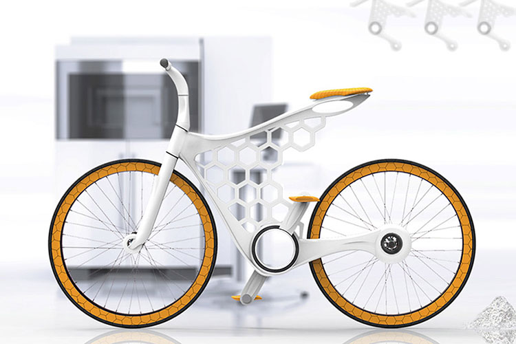 Luna Bicycle 3D 打印的尼龙车架 Luna Bicycle 3D 打印的尼龙车架