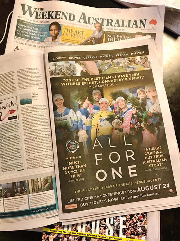 《AllForOne》,澳瑞凯·斯科特车队,Orica-Scott车队,纪录片,环法,自行车世巡赛,职业车队 《AllForOne》,澳瑞凯·斯科特车队,Orica-Scott车队,纪录片,环法,自行车世巡赛,职业车队