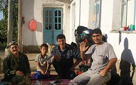 Douglas Whitehead's hosts for one night on the road to Samarkand