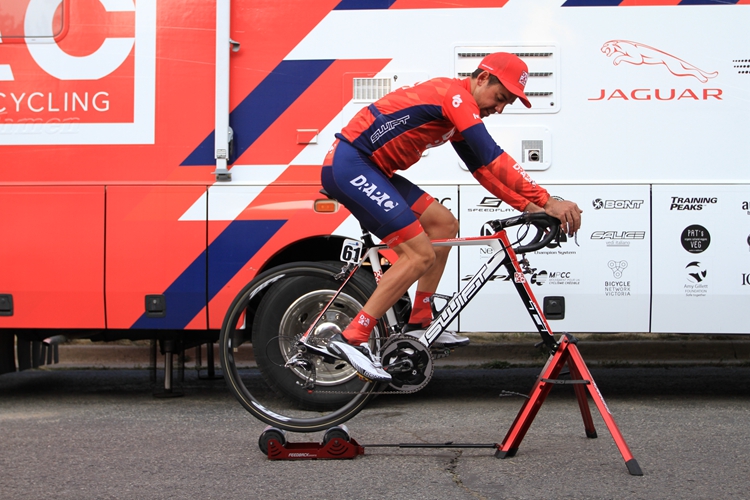 职业车手使用Feedback骑行台 职业车手使用Feedback骑行台