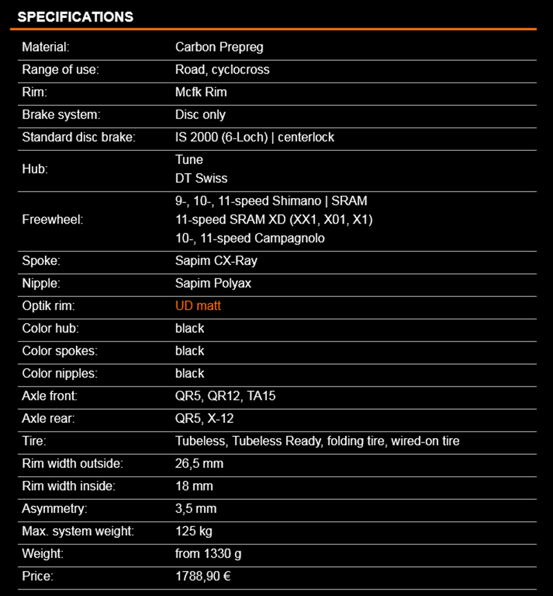 MCFK推出新款碟刹公路车碳纤维轮圈 MCFK推出新款碟刹公路车碳纤维轮圈