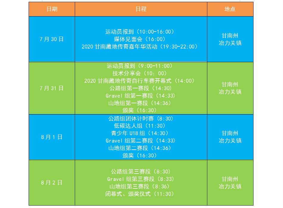 赛事日程 赛事日程