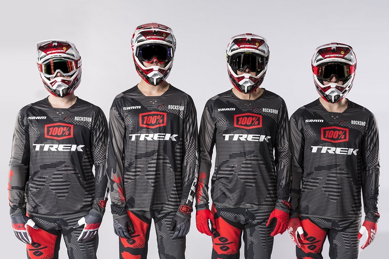 Trek的速降车队将继续与组件制造商SRAM / RockShox合作,并将在今年开始与100%达成多年合作伙伴关系