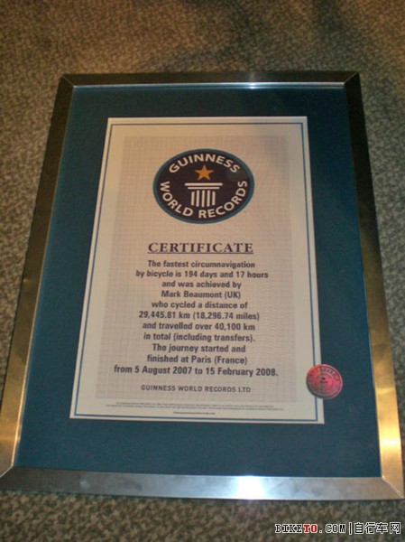 环球骑行世界纪录保持者马克博蒙特