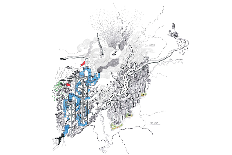 骑了17000公里之后,她用手绘地图讲述了骑行
